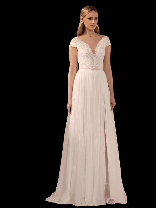 A-Linien-Brautkleid Moli in Farbe Ivory