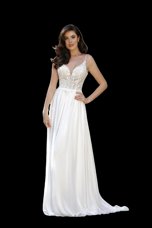 Brautkleid mit Chiffonrock