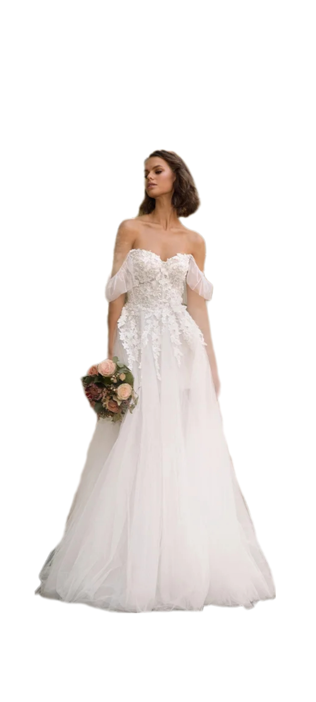 Vintage/Boho Brautkleid in Gr. 38 Farbe Ivory