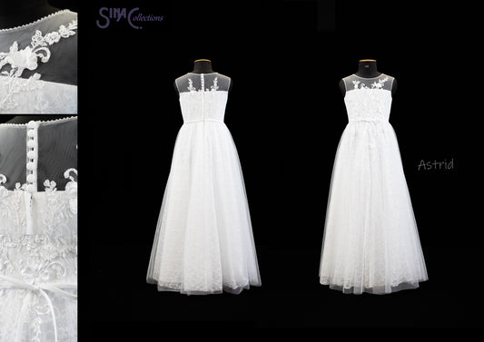 mit Spitze und Tüll  in Weiss