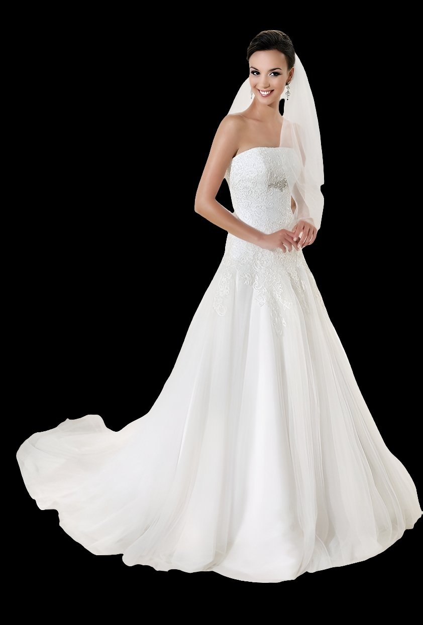 Brautkleid mit Pailletten