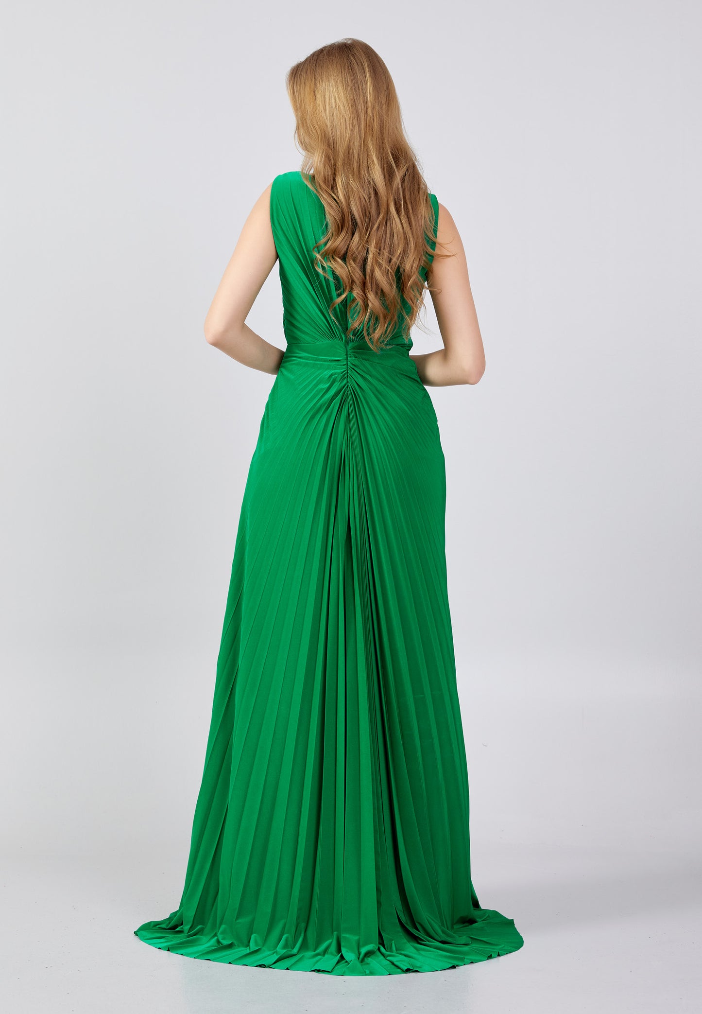 Maxi Lycra Abendkleid Farbe Grün