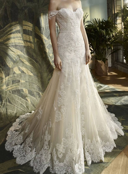 Enzoani Brautkleid KARA in Ivory/Beige  Gr. 42